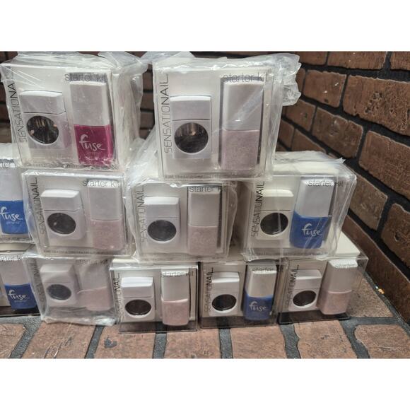 Fuse Sensationail Gelnamel Starter Kit gel polish + LED lamp Lot Of 11 - Picture 3 of 4
